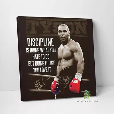 MIKE TYSON Inspirational Quote Canvas Art Boxing Sport Wall Print Picture -E274 • £12.51