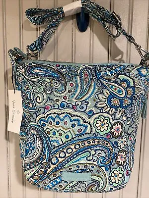 🌼 VERA BRADLEY Carson Mini Hobo DAISY DOT PAISLEY Crossbody Bag Purse $68 • $39.99