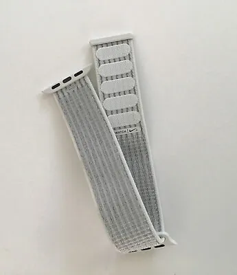 Genuine APPLE Watch NIKE Reflective Sport Loop SUMMIT WHITE  41mm 40mm 38mm • £35