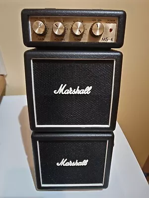 Marshall MS-4  Battery-Powered Mini Micro Full Stack 5W Guitar Amplifier -... • £17.42