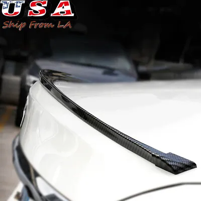Carbon Fiber Universal Rear Trunk Lip Tail Roof Spoiler Wing Ducktail Sport Trim • $24.99