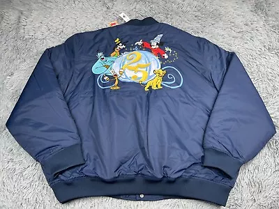 NEW Disney Jacket Adult 2XL XXL Blue 25th Anniversary Vault 50th Sorcerer Mickey • $129.99