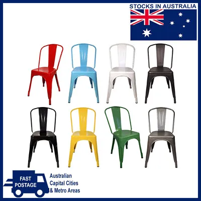 $79 • Buy Tolix Dining Metal Cafe Bar Chair Kitchen Restaurant Stackable Seat Chairs Stool