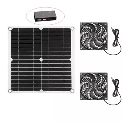 12V Solar Powered Fan Mini High Conversion Cooling Device Air Extractor House • $59.80