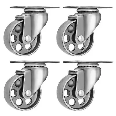 4 All Steel Swivel Plate Caster 3.5  Wheels GRAY Heavy Duty Steel • $32.99