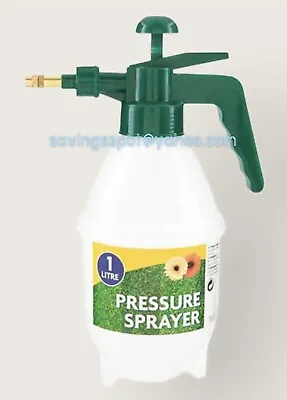 1 L Garden Pressure Spray Bottle – Portable Hand Pump Sprayer – Weed Chemical • £9.49