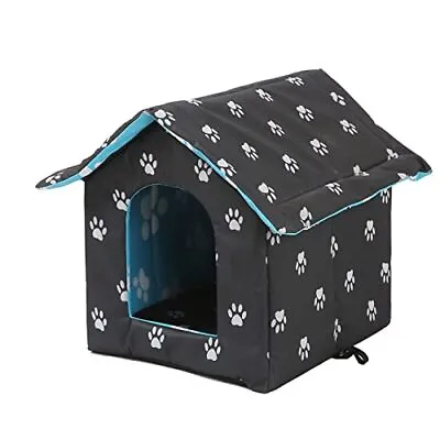 Cat Houses For Outdoor Cats Insulated Feral Cats House Medium-Houses Black • $42.20