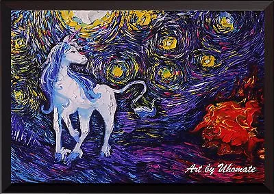 Unicorn The Unicorns Wall Decor Print Van Gogh Starry Night Wall Art Poster A054 • $16.99