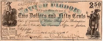 $2.50 1862 Mississippi Currency - Jackson • $85