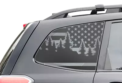 $40.37 • Buy USA Flag W/Pines Decals Fits Subaru Forester 2014-2018 Windows Turbo 2.0 - QB20