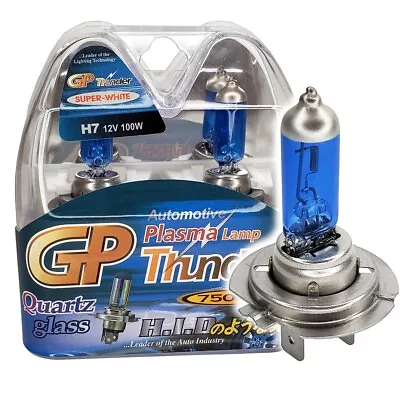 GP Thunder 7500K H7 PX26D Xenon White Light Bulbs 100W Headlamp Fog Lights • $9.98