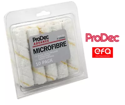 ProDec 100mm 4  Inch Microfibre Short Pile Paint Roller Sleeve Gloss Emulsion • £7.99