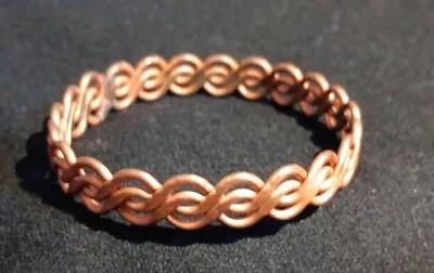 Vintage Solid Copper Braided Woven Cuff Bracelet Jewelry  Unisex • $14.99