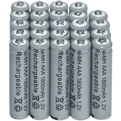 24PCS NIMH Battery 1.2V AAA 3A 1800mAh Ni-MH Rechargeable Batteries Grey US CA • $14.87
