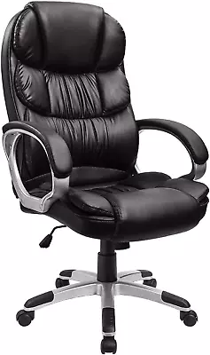 Leather High Back Office Chair Ergonomic Executive Office Chair Swivel Computer  • $125.99