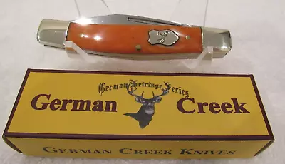 German Creek Orange Dreamsicle Handle Three Blade Stockman  Pocket  Knife Knives • $21.99