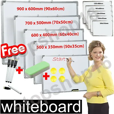 £10.99 • Buy Magnetic Whiteboard Dry Wipe Small Large White Board Office Home School Notice