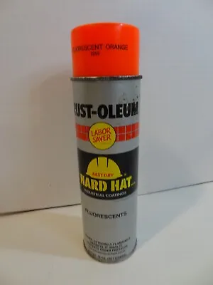 Vintage Rust-Oleum INDUSTRIAL HARD HAT Fluorescent Orange #2255 Spray Paint Can • $9.88