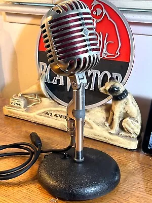 £347.73 • Buy Vintage 40's Shure 55B Dynamic Fatboy Mic, Good Tone/output, Stand & Cable Incl.