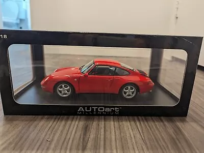 Autoart 1:18 Porsche 911 Carrera 993 Red Diecast Model Car • $242.50