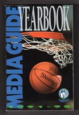 1991 1992 Minnesota Timberwolves  Media Press Guide  Ex-mint • $1.75