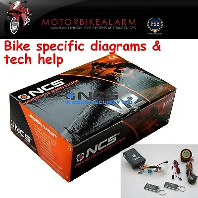 Ncs V2 Motorbike Bike Motorcycle Alarm & Immobiliser Remote Control Start • $37.29