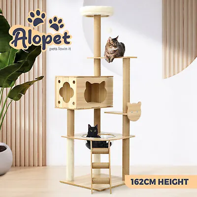$109.90 • Buy Alopet Cat Tree Scratching Post Scratcher Tower Wood Condo House Beds Furniture