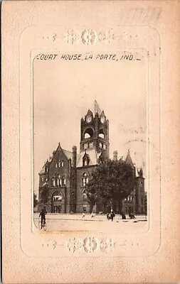 Postcard Court House In La Porte Indiana • $6