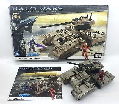 Halo Mega Bloks Construx UNSC Scorpion Tank Set 96807 99% Complete With 1 Figure • $98