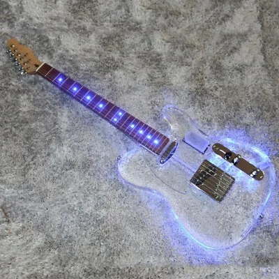 Acrylic Electric Guitar With Blue Led Light 6-String FREE SHIPPING • $299