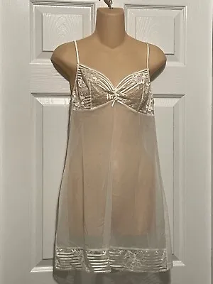 La Perla Studio Spring In New York Chemise L Ivory Sheer Lace Cups • $113.99