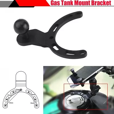Black Motorcycle Bike Gas Tank Mount GPS Phone Camera Bracket Holder Adjustable • $18.99