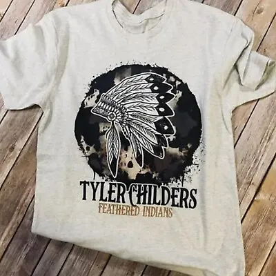 Tyler Childers FEATHERED INDIANS T-Shirt Cotton Men S-5XL Shirt 1CM1913 • $14.99