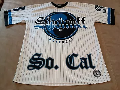 USED Men’s Custom  Elite Softball Jersey Size Large  SHONUFF SO. CAL MOOKIE  #3 • $29