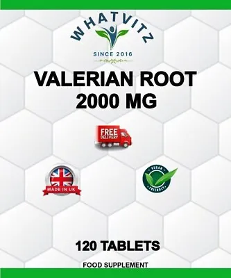 WHATVITZ Valerian Root Highest Valerian Strength 120 Tablets • £7.95