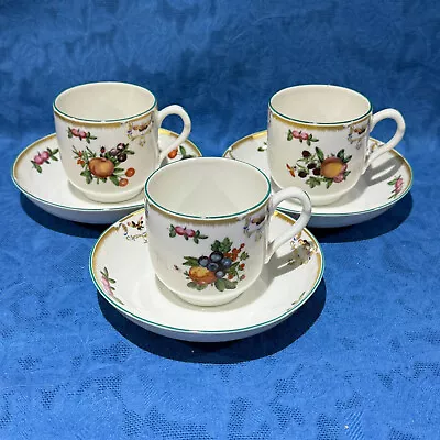 Set Of 3 Mottahedeh Williamsburg Duke Of Gloucester Cups & Saucers • $104.95