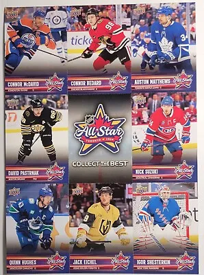 2023-24 Upper Deck NHL All Star Cards Connor Bedard Rookie UNCUT SHEET Rare • $4.99