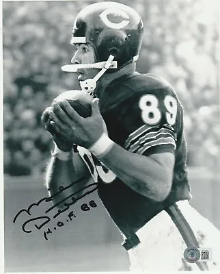 MIKE DITKA Signed Bears Catching 8x10 PHOTO Beckett Auth (BAS) W/ HOF Insc • $49.95