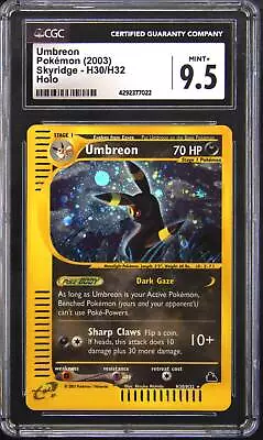 Pokemon Umbreon Skyridge Holo Rare #H30 CGC 9.5 • $1599