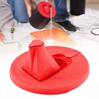 Paint Can Cover Collapsible Spout Red Paint Bucket Cover Easy To Install • £8.47