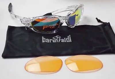 $28 • Buy Baruffaldi Wind Him Crystal Lenses Grey Mirror/yellow Motorcycle Glasses Goggles