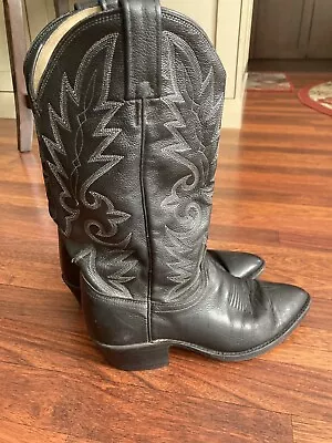 Dan Post Size 7EW Mens Black Leather Milwaukee Boots 16791 • $47