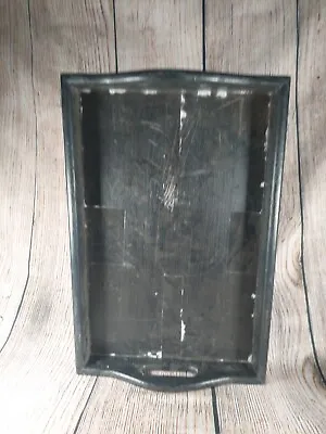 Vintage Black Wooden Rectangle Tray • $4.99