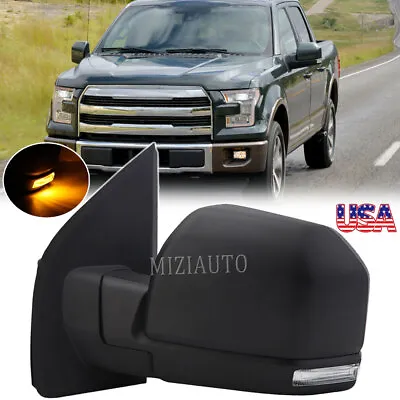 Left Driver Side Door Mirror Power With Lamp Manual Folding For 15-20 Ford F-150 • $80.45
