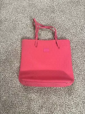 Michael Kors Hot Pink Neoprene Tote Shoulder Bag Purse Large 20x11x6 • $25.99