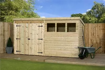 Empire 4500 Pent Garden Shed 4500 SHIPLAP10X6 12X6 14X6 PRESSURE TREATED T&G • £869.40