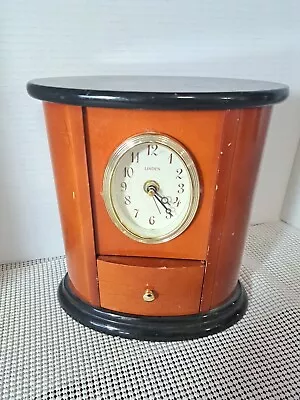 Linden Shelf Mantel Clock Mahogany Jewelry Drawer Needs Cosmetic Work  • $28.50