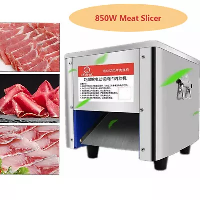 £118.79 • Buy 850W Meat Cutter Cutting Machine Stainless Steel Electric Meat Slicer Shredder