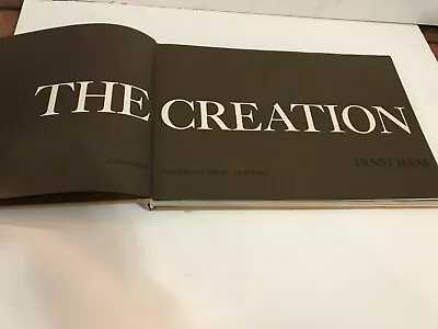 $59.99 • Buy The Creation By Haas, Ernest Hardcover Very Large Oversized Color Picture Book