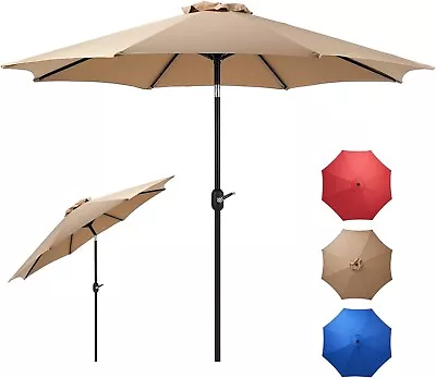 9' Outdoor Patio Umbrella Outdoor Table Umbrella With 8 Sturdy Ribs Market Yar • $45